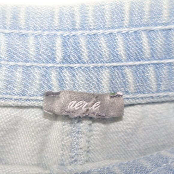 Aerie Soft Denim Raw Hem Waistband Shorts - Picture 3 of 5